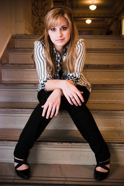 girl on steps